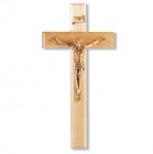 Oak Wall Crucifix With Salerni Corpus - 11 inch