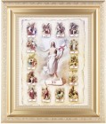 Stations of the Cross Illustrated 8x10 Framed Print Under Glass