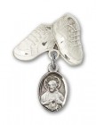 Baby Pin with Scapular Charm and Baby Boots Pin