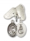 Baby Badge with Our Lady of Mount Carmel Charm and Baby Boots Pin