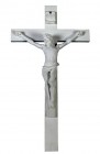 White Resin Wall Crucifix - 10 Inches