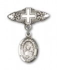 Pin Badge with Our Lady of la Vang Charm and Badge Pin with Cross
