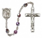 St. Eustachius Sterling Silver Heirloom Rosary Squared Crucifix