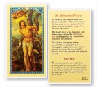 St. Sebastian Prayer Biography Laminated Prayer Card
