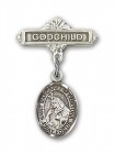 Pin Badge with St. Margaret of Cortona Charm and Godchild Badge Pin