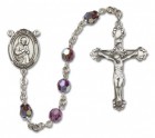 St. Isaac Jogues Sterling Silver Heirloom Rosary Fancy Crucifix