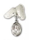 Pin Badge with St. Thomas More Charm and Baby Boots Pin