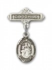Baby Badge with Maria Stein Charm and Godchild Badge Pin