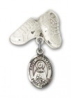 Pin Badge with St. Anastasia Charm and Baby Boots Pin