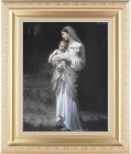 Madonna and Child with Baby Lamb Framed Print