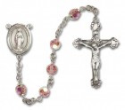 Virgin of the Globe Sterling Silver Heirloom Rosary Fancy Crucifix