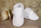 Boys Cotton Sateen Shoe with Pearl Button