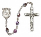 St. Josemaria Escriva Sterling Silver Heirloom Rosary Squared Crucifix