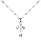 Cross Pendant Dainty Etched