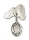 Pin Badge with St. Olivia Charm and Baby Boots Pin