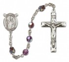 St. Austin Sterling Silver Heirloom Rosary Squared Crucifix