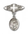 Pin Badge with St. Malachy O'More Charm and Badge Pin with Cross