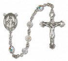 St. Nino de Atocha Sterling Silver Heirloom Rosary Fancy Crucifix