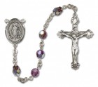 St. Juliana Sterling Silver Heirloom Rosary Fancy Crucifix