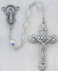 April Birthstone Rosary (Crystal) - Silver Oxidized