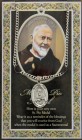 St. Padre Pio Medal in Pewter with Bi-Fold Prayer Card