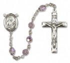 St. Camillus of Lellis Sterling Silver Heirloom Rosary Squared Crucifix