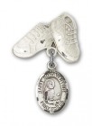 Pin Badge with St. Bonaventure Charm and Baby Boots Pin