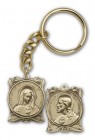 Immaculate Heart of Mary and Sacred Heart of Jesus Keychain