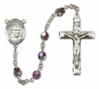 St. Vincent de Paul Sterling Silver Heirloom Rosary Squared Crucifix