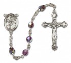 St. John of God Sterling Silver Heirloom Rosary Fancy Crucifix