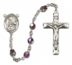Our Lady of Providence Sterling Silver Heirloom Rosary Squared Crucifix