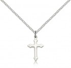 Child's Small Cross Pendant with Budded Tips