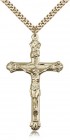 Men's Slim Textured Crucifix Necklace
