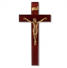 Salerni Corpus Dark Cherry Wall Crucifix - 11 inch