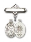 Pin Badge with Miraculous Charm and Polished Engravable Badge Pin