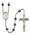 Men's St. Frances of Rome Silver Plated Rosary