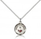 Petite Confirmation Medal with Dove Round