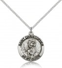 Women's Round St. Christopher Necklace