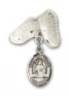 Pin Badge with St. Walburga Charm and Baby Boots Pin