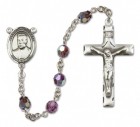 Blessed Miguel Pro Sterling Silver Heirloom Rosary Squared Crucifix