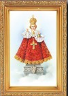 Infant of Prague Antique Gold Framed Print