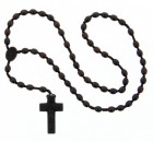 Jujube Dark Wood 5 Decade Rosary - 10mm Oval Beads