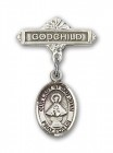 Baby Badge with Our Lady of San Juan Charm and Godchild Badge Pin