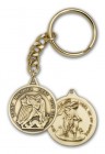 Double Sided St. Michael the Archangel and Guardian Angel Key Chain