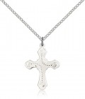 Dotted Etched Women's Cross Pendant