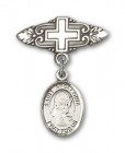 Pin Badge with St. Apollonia Charm and Badge Pin with Cross