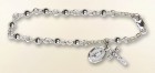 Rosary Bracelet - Round Beads and crucifix pendant