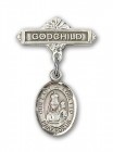 Baby Badge with Our Lady of Loretto Charm and Godchild Badge Pin