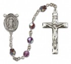 St. Juliana Sterling Silver Heirloom Rosary Squared Crucifix
