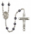 Men's San Miguel Arcangel Silver Plated Rosary